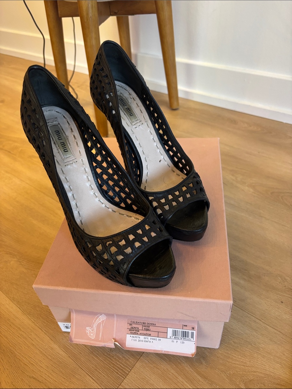 Used Miu Miu shoes size 38.